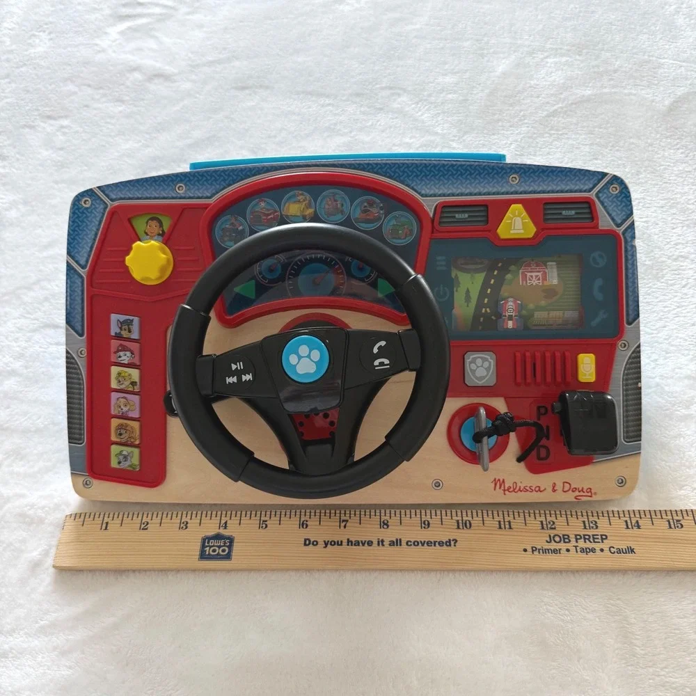 Melissa & Doug PAW Patrol Rescue Mission Wooden Dashboard Toddler Blue Red Toy